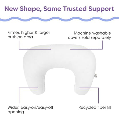 Boppy Nursing Pillow, Bare Naked; Larger, More Supportive Pillow for Breastfeeding and Bottle Feeding; Firmer Fill, Higher Lift, Larger Area Than Original Nursing Pillow; JPMA Certified for Safety