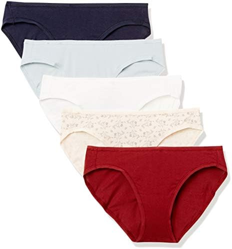 Amazon Essentials Women's Cotton Bikini Brief Underwear (Available in Plus Size), Multipacks