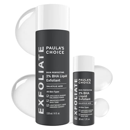 Paula's Choice SKIN PERFECTING 2% BHA Liquid Exfoliant Polish, Salicylic Acid Facial Exfoliator Polish for Enlarged Pores, Wrinkles & Fine Lines, Suitable for Blackhead-Prone Skin, Fragrance-Free