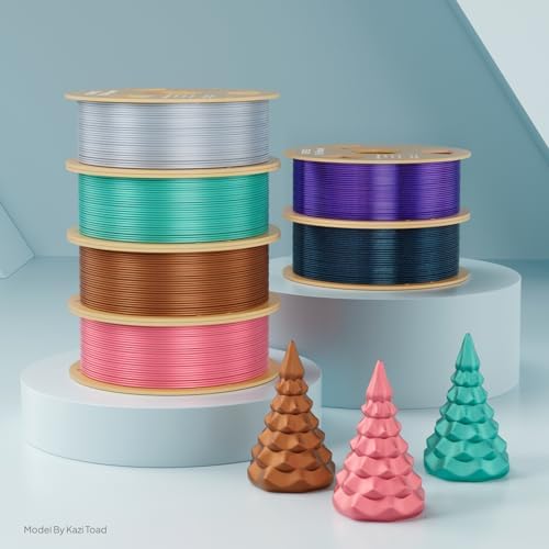 DEEPLEE Silk PLA 3D Printer Filament 1.75mm 1kg, Silk Mint Green PLA, Dimensional Accuracy +/-0.02mm, Smooth & Shiny Texture, Multi Color 3D Printing Filament