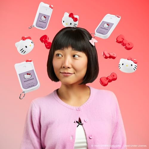Touchland x Hello Kitty® Hand Sanitizer + Mist Case, Scented & Stylish Hydrating Sanitizer Spray Bundle, Travel Size, Dye Free