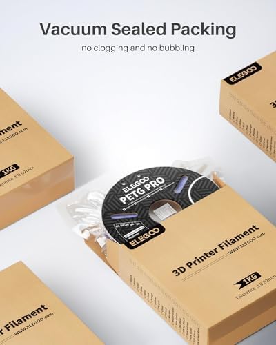 ELEGOO PETG PRO Filament 1.75mm Green 1KG, Strong Toughness 3D Printer Filament Dimensional Accuracy +/- 0.02 mm, 1kg Cardboard Spool(2.2lbs) Fits for Most FDM 3D Printers