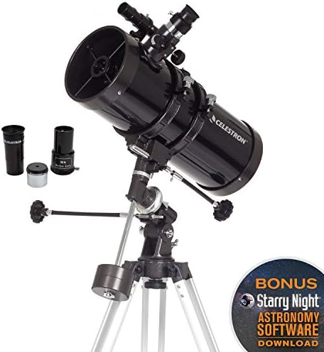 Celestron 21049 PowerSeeker 127EQ Reflector Telescope, Black