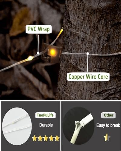 Solar Camping String Lights, 39.4FT Fairy String Lights 150LEDs, Portable Waterproof Camping Lamp with 8 Lighting Modes, Hanging Rechargeable Tent Lantern for Awning Garden Party Decor-Remote Control