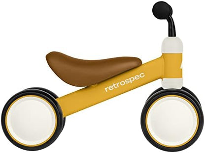 Retrospec Cricket Baby Walker Balance Bike with 4 Wheels for Ages 12-24 Months - Toddler Bicycle Toy for 1 Year Old’s - Ride On Toys for Boys and Girls - One Size (Sunflower)