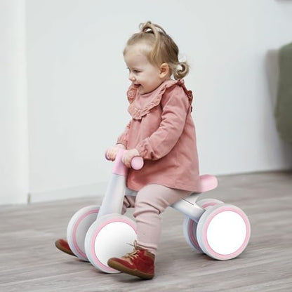 SEREED Baby Balance Bike for 1 Year Old Boys Girls 12-24 Month Toddler Balance Bike, 4 Wheels Toddler First Bike, First Birthday Gifts