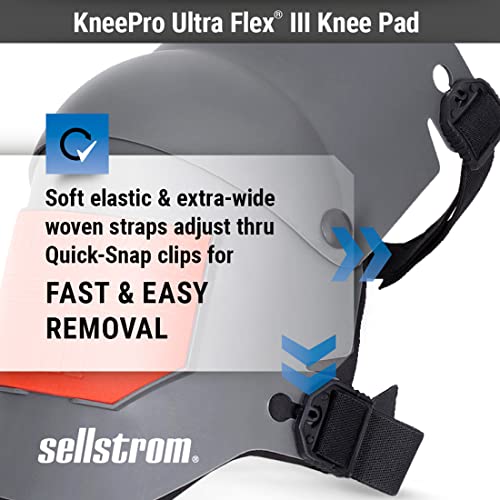 Sellstrom Ultra Flex III KneePro Professional Knee Pads for Men & Women with Triple-Layer Foam Cushioning, Heavy Duty Outer Shell, Speed Clips - for Construction Work, Gardening, Roofing, Flooring