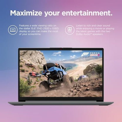 Lenovo IdeaPad 1 Student Laptop, Intel Dual Core Processor, 20GB RAM, 1TB SSD + 128GB eMMC, 15.6" FHD Display, 1 Year Office 365, Windows 11 Home, Wi-Fi 6, Webcam, Bluetooth, SD Card Reader, Grey