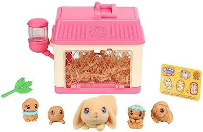Little Live Pets Lil Baby Bunny Playset Pack, Mama Surprise Bunny Family Collection, Interactive Fold-Out Easter Baby Girl Gifts, Toy for Kids 5+
