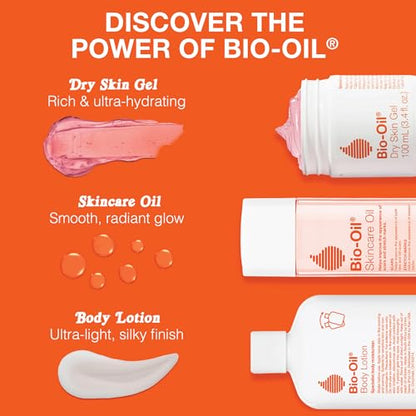 Bio-Oil Skincare Body Oil Serum, Face and Body Moisturizer with Vitamin E & A, for Scars, Stretch Marks, Sensitive Skin, All Skin Types, Dermatologist Recommended, Non-Comedogenic, 6.7 Oz