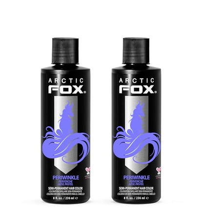 Arctic Fox Semi-Permanent Hair Dye, Vegan & Cruelty-Free, Pastel Blue Periwinkle, Ammonia-Free, Conditioning Color, For All Hair Types, 8 Fl Oz (Pack of 2)