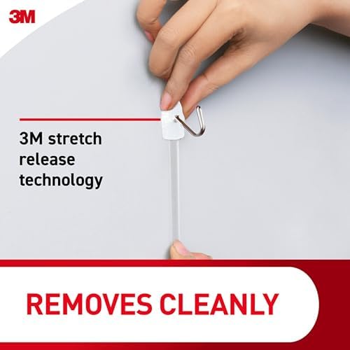 Command Small Wire Toggle Hooks, Damage Free Hanging Wall Hooks with Adhesive Strips, No Tools Wall Hooks for Hanging Organizational Items in Living Spaces, 28 White Hooks and 32 Command Strips