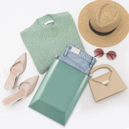 Metronic Poly Mailers 14.5X19 500Pack, Strong Adhesive Shipping Envelopes for Clothing, Waterproof Shipping Bags for Small Businesses, Flexible Mailers Poly Bags, Grayed Jade Green