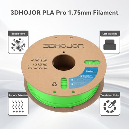 PLA Pro (PLA+) Filament 1.75mm, 3D Printer Filament, Cardboard Spool, Dimensional Accuracy +/- 0.03 mm-Peak Green, 1kg