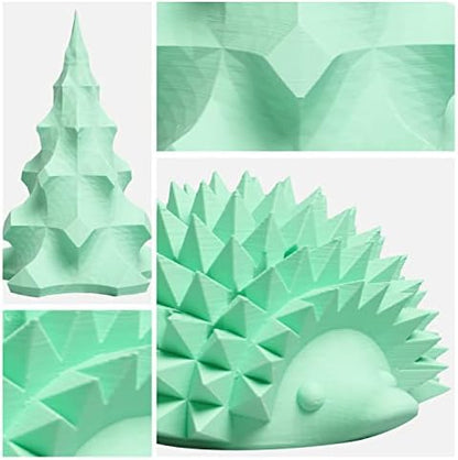 Matte PLA Filament 1.75mm, Upgrade Matte 3D Printer PLA Filament, 1KG*2 Bundle Cardboard Spool 3D Printing Filament for 3D Printers(Matte Green+Blue 2Pack)