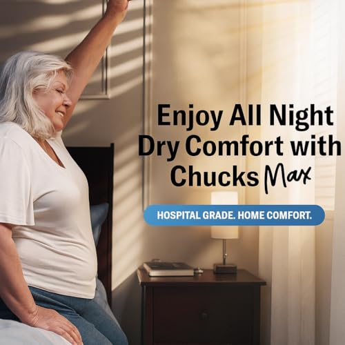Chucks MAX Hospital Bed Pads Disposable Adult 36 x 36 Breathable Incontinence Pads - XXX-Large Pee Pads for Adults - Heavy Duty Absorbency Underpads - 400 Lbs. Patient Repositioning [20 Count]