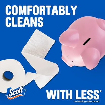 Scott ComfortPlus Toilet Paper, 36 Mega Rolls, 310 Sheets per Roll, Septic-Safe, 1-Ply Toilet Tissue