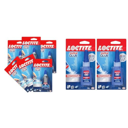 Loctite Super Glue Gel Control, Clear Superglue for Plastic, Wood, Metal & Super Glue Liquid Professional, Clear Superglue for Plastic, Wood, Metal, Crafts, & Repair