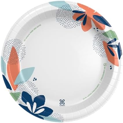 Dixie Large Paper Plates, 10 Inch, 204 Count, 2X Stronger*, Microwave-Safe, Soak-Proof, Cut Resistant, Disposable Plates For Everyday Breakfast, Lunch, & Dinner Meals