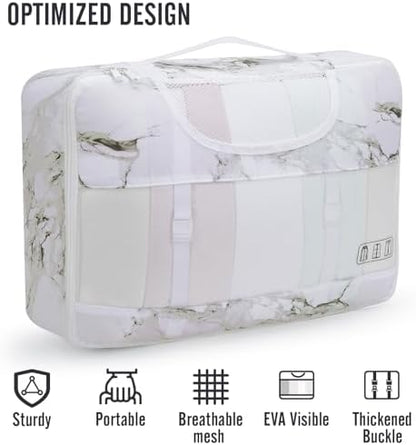 Veken 10 Set Packing Cubes for Travel Essential, Suitcase Organizer Bags in 4 Sizes, Carry-On Luggage Accessories with Large Laundry & Hanging Toiletry Bag, Must-Have for Airplane, Road Trip & Camping