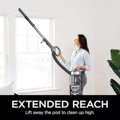 Shark UV730 Navigator Lift-Away Upright Vacuum, PowerFins HairPro Self-Cleaning Brushroll, HEPA Filter with Anti-Allergen Technology, LED Headlights, Swivel Steering, Gray (Renewed)