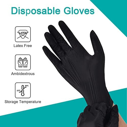 Schneider Vinyl Synthetic Exam Gloves, 4 Mil, Latex Free Disposable Gloves for Medical, Cooking, Cleaning, and Food Prep