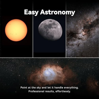 Dwarf 3 Smart Telescope - Portable, Capture Astronomy/Wildlife/Panorama, EQ Mode, Cloud Processing, 4K Auto-Tracking, Ultra-Light 3lb, Suits All Ages