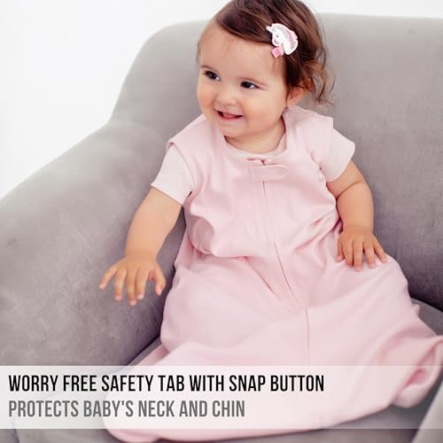 Mama Cheetah Baby Sleep Sack 0.5 TOG, Organic Cotton Baby Wearable Blanket with Two-Way Zipper, Swaddle Transition Baby Sleeping Bag for Newborn Infant Toddler Boy Girl, 6-12 Months