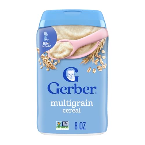 Gerber Baby Cereal 2nd Foods, Grain & Grow, Multigrain, 8 Ounces (Pack of 6)