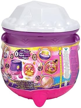 Magic Mixies Magical Gem Surprise Cauldron: Sun. with New Shimmer Eyes! Reveal an Mixie Plushie from The Fizzing Cauldron and Discover 2 Magical Solar Gem Surprises! Styles May Vary