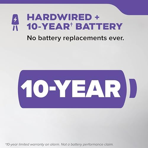 Kidde Hardwired Smoke & Carbon Monoxide Detector, 10-Year Battery Backup, Voice Alerts, Interconnectable LED Warning Light Indicators