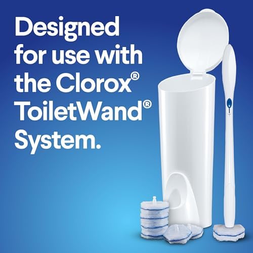Clorox ToiletWand Disinfecting Refills, Disposable Wand Heads, Dorm Room Essentials, 30 Count