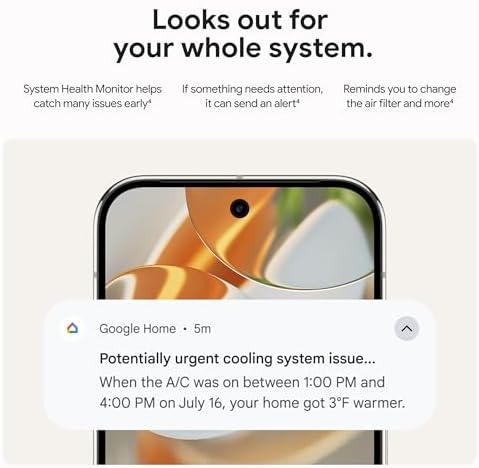 Google Nest Learning Thermostat (4th Gen, 2024) with Nest Temperature Sensor - Energy Saving Smart Thermostat - Works with Alexa, Apple HomeKit and Google Home App - Polished Obsidian