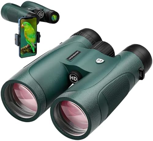 15x52 HD Binoculars for Adults High Powered with Upgraded Phone Adapter - Large View Binoculars with Clear Low Light Vision - Lightweight Waterproof Binocular for Bird Watching Travel Hunting Cruise