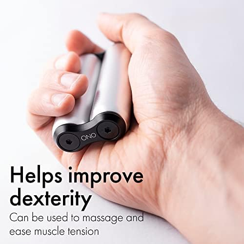 ONO Roller - Handheld Fidget Toy for Adults | Help Relieve Stress, Anxiety, Tension | Promotes Focus, Clarity | Compact, Portable Design (Full Size/Aluminum, Grey)