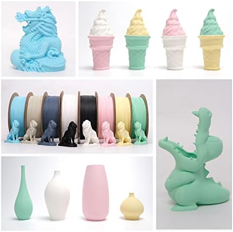 eSUN Matte PLA Filament 1.75mm, Matte 3D Printer PLA Filament, 1KG Spool 3D Printing Filament for 3D Printers, Paper Reel, Mint Green