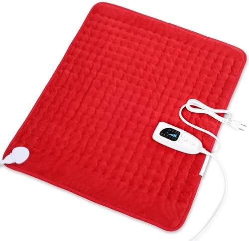 Heating Pad-Electric Heating Pads for Back,Neck,Abdomen,Moist Heated Pad for Shoulder,Knee,Hot Pad for Arms and Legs,Dry&Moist Heat & Auto Shut Off,Gifts for Women Men(Red, 20''×24'')