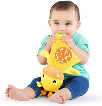Bright Starts Snuggle & Teethe BPA-Free Crinkle Teething Plush Baby Toy - Giraffe (Pack of 6)