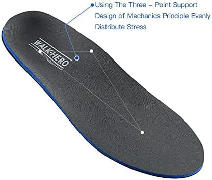 Plantar Fasciitis Feet Insoles Arch Supports Orthotics Inserts Relieve Flat Feet, High Arch (Mens 13-13 1/2)