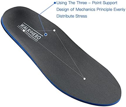 Plantar Fasciitis Feet Insoles Arch Supports Orthotics Inserts Relieve Flat Feet, High Arch (Mens 5-5 1/2 | Womens 7-7 1/2)