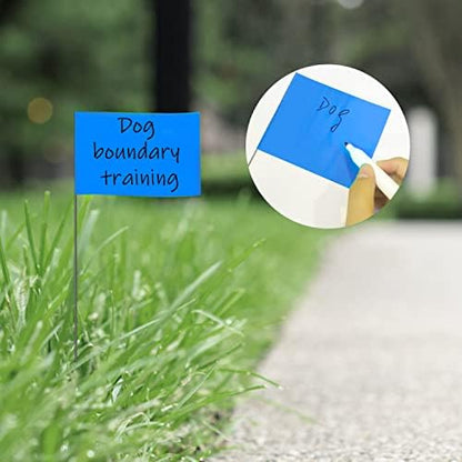 Zozen Marking Flags, Blue Color/1000 Pcs/15x4x5 Inch, Yard Flags for Lawn & Irrigation & Landscape & Sprinkler & Survey & Dog Training.