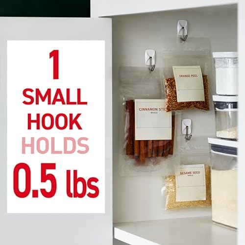 Command Small Wire Toggle Hooks, Damage Free Hanging Wall Hooks with Adhesive Strips, No Tools Wall Hooks for Hanging Organizational Items in Living Spaces, 28 White Hooks and 32 Command Strips