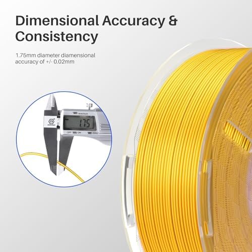 ELEGOO Silk PLA Filament 1.75mm Bronze 1KG, 3D Printer Filament Dimensional Accuracy +/- 0.02mm, 1kg Spool(2.2lbs) Fits for Most FDM 3D Printers