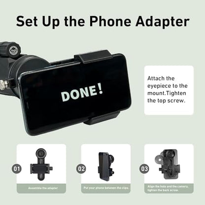 Gosky 15x52 HD Monocular, Monocular for Adults High Powered with Tripod, Monocular Compact with BAK4 Prism & FMC Lens, Bluetooth Camera Remote, Monoculars for Hunting, Bird Watching, Hiking,Traveling