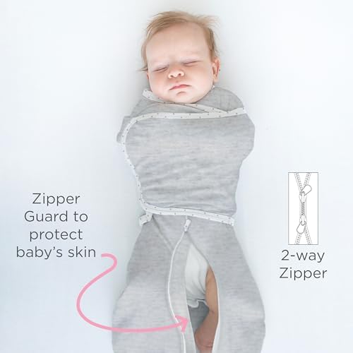 SwaddleDesigns 6-Way Omni Swaddle Sack Arms Up Swaddle for Newborn, More Options to Calm Startle Reflex, Improves Sleep