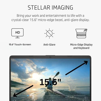 HP Pavilion 15.6" HD Touchscreen Anti-Glare Laptop, 16GB RAM, 1TB SSD Storage, Intel Core Processor up to 4.1GHz, Up to 11 Hours Long Battery Life, Type-C, HDMI, Windows 11 Home, Silver
