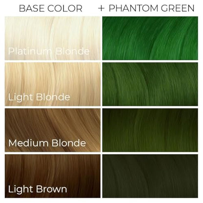 Arctic Fox Semi-Permanent Hair Dye, Vegan & Cruelty-Free, Ammonia-Free, Conditioning, Vibrant Phantom Green, Long Lasting Color, For All Hair Types, 4 Fl Oz (Pack of 2)