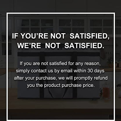 Bodaon Insulated Food Delivery Bag for Hot and Cold Meal, XXX-Large Grocery Tote Insulation Bag for Catering, Pizza Warmer, Grey, 1-Pack