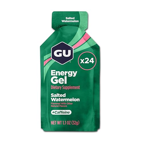GU Energy Original Sports Nutrition Energy Gel, Salted Watermelon, 26.4 Oz, 24 Count