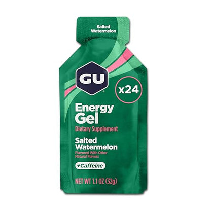 GU Energy Original Sports Nutrition Energy Gel, Salted Watermelon, 26.4 Oz, 24 Count